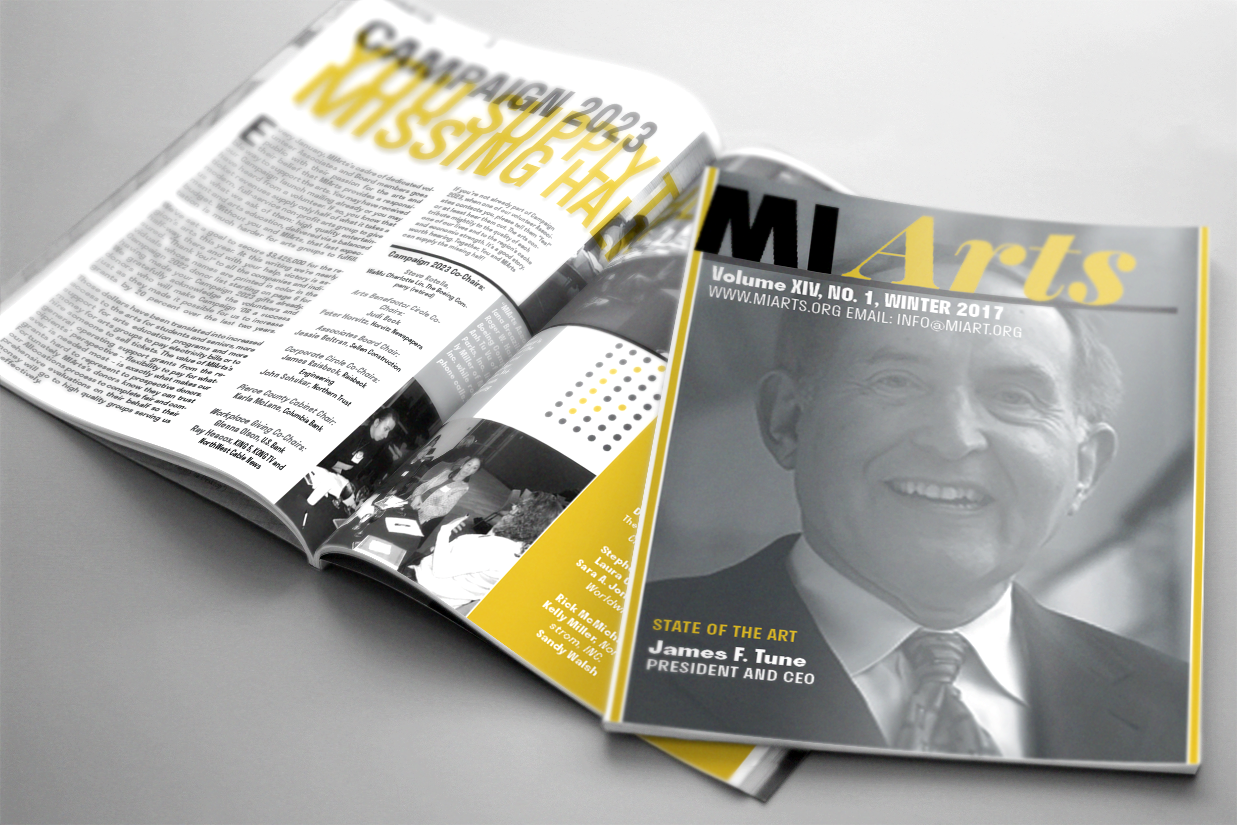 Front page mockup